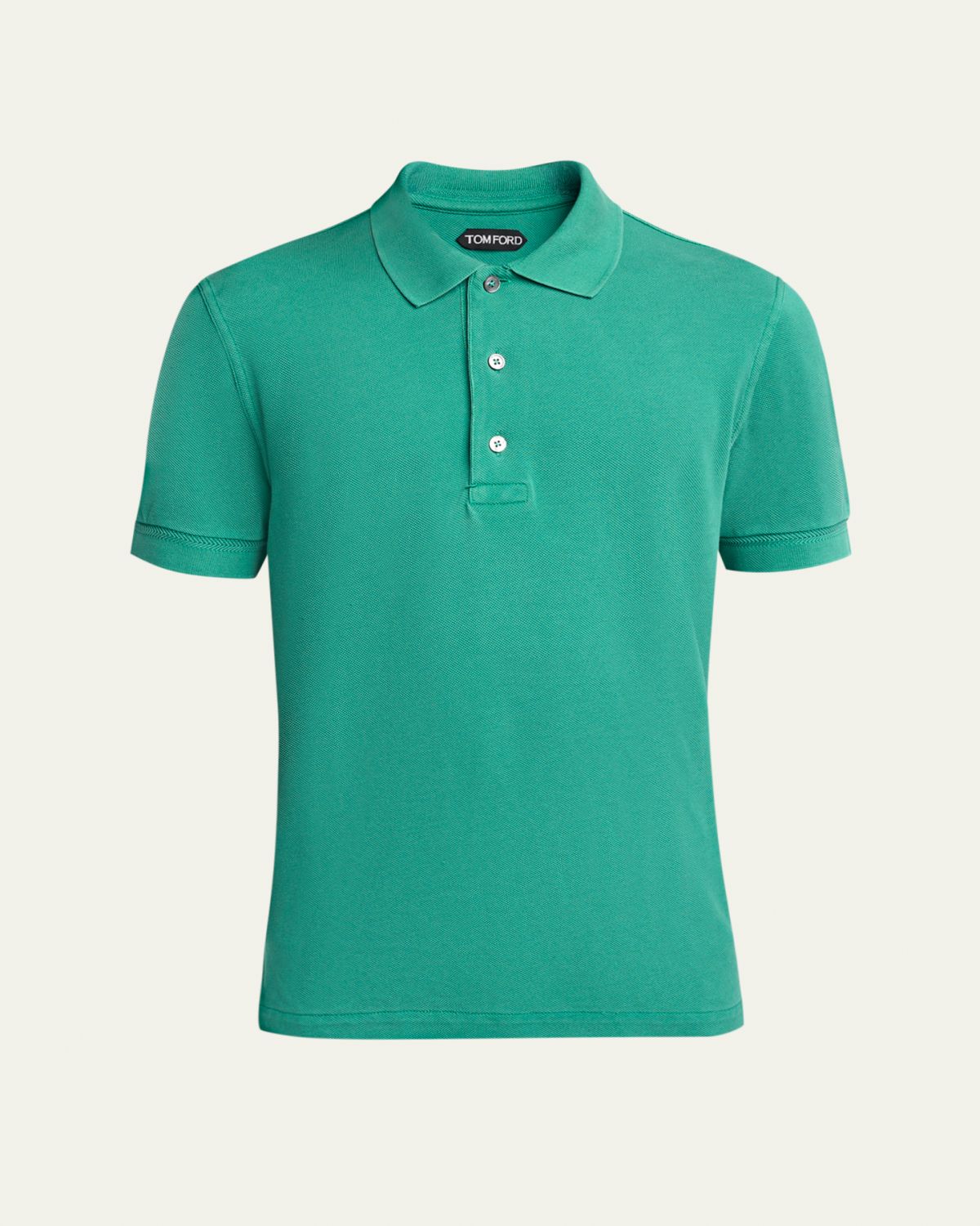 TOM FORD Men's Lyocell Pique Polo Shirt | Thumbnail 14 TOM FORD Men's Lyocell Pique Polo Shirt | Thumbnail 14