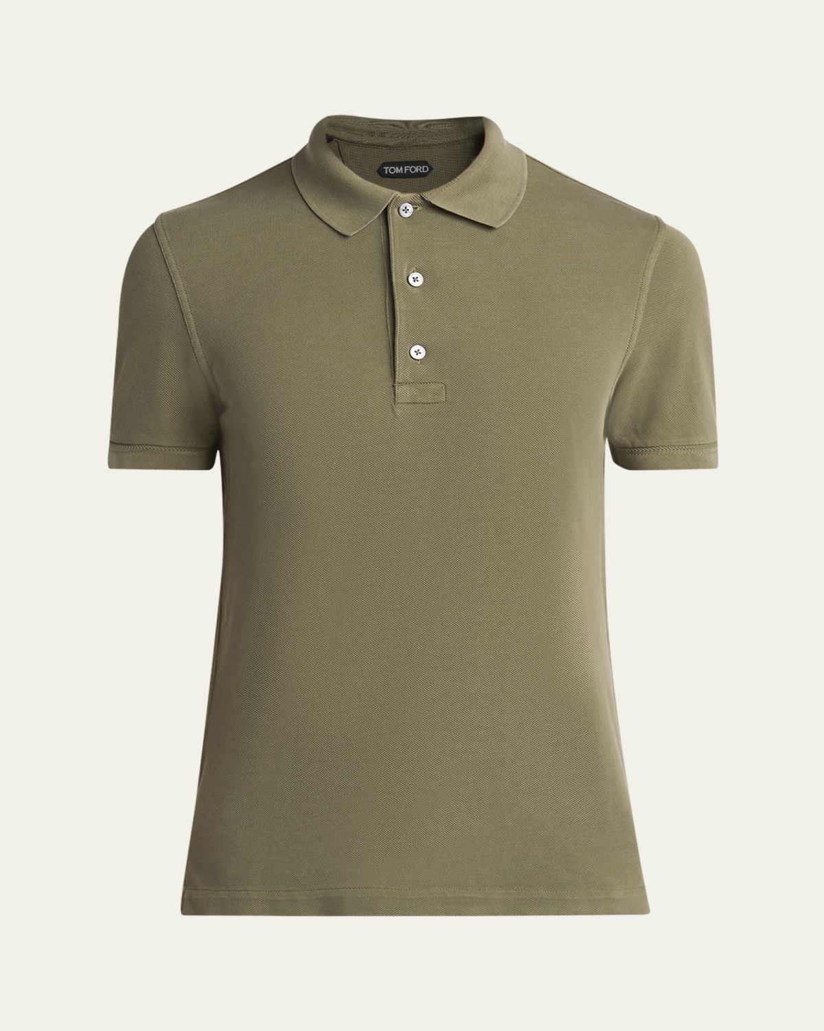 TOM FORD Men's Lyocell Pique Polo Shirt | Thumbnail 9 TOM FORD Men's Lyocell Pique Polo Shirt | Thumbnail 9