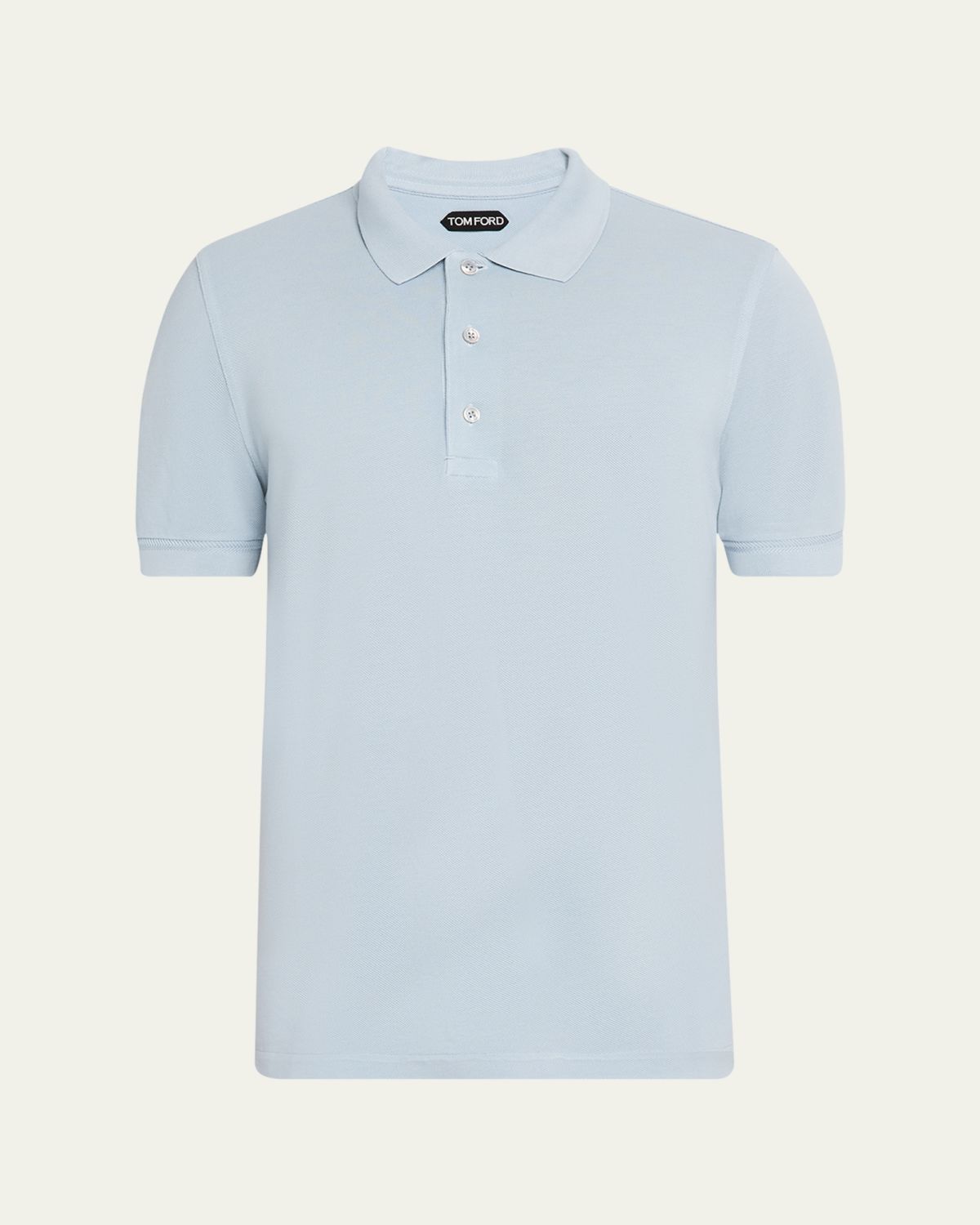 TOM FORD Men's Lyocell Pique Polo Shirt | Thumbnail 10 TOM FORD Men's Lyocell Pique Polo Shirt | Thumbnail 10
