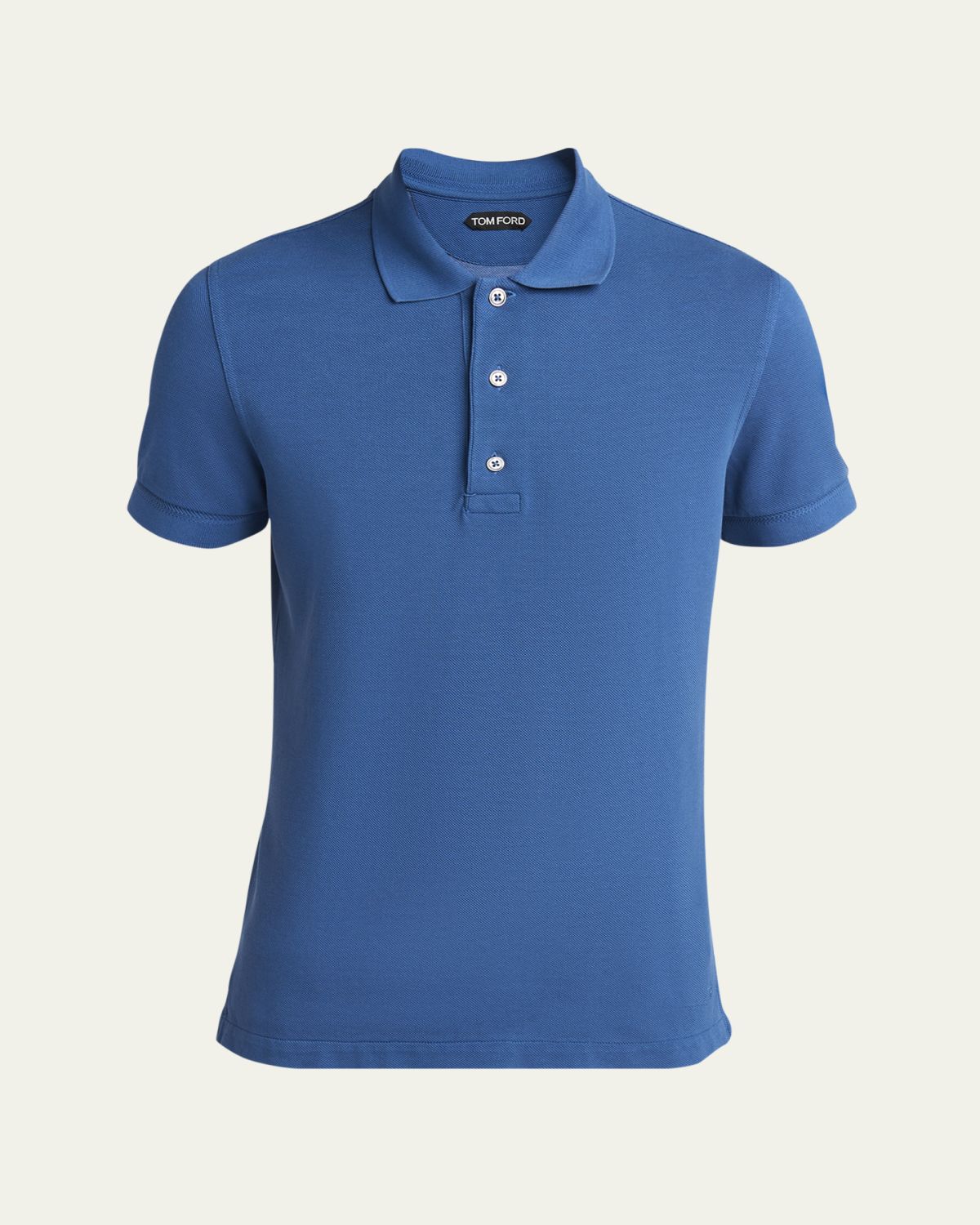 TOM FORD Men's Lyocell Pique Polo Shirt | Thumbnail 6 TOM FORD Men's Lyocell Pique Polo Shirt | Thumbnail 6