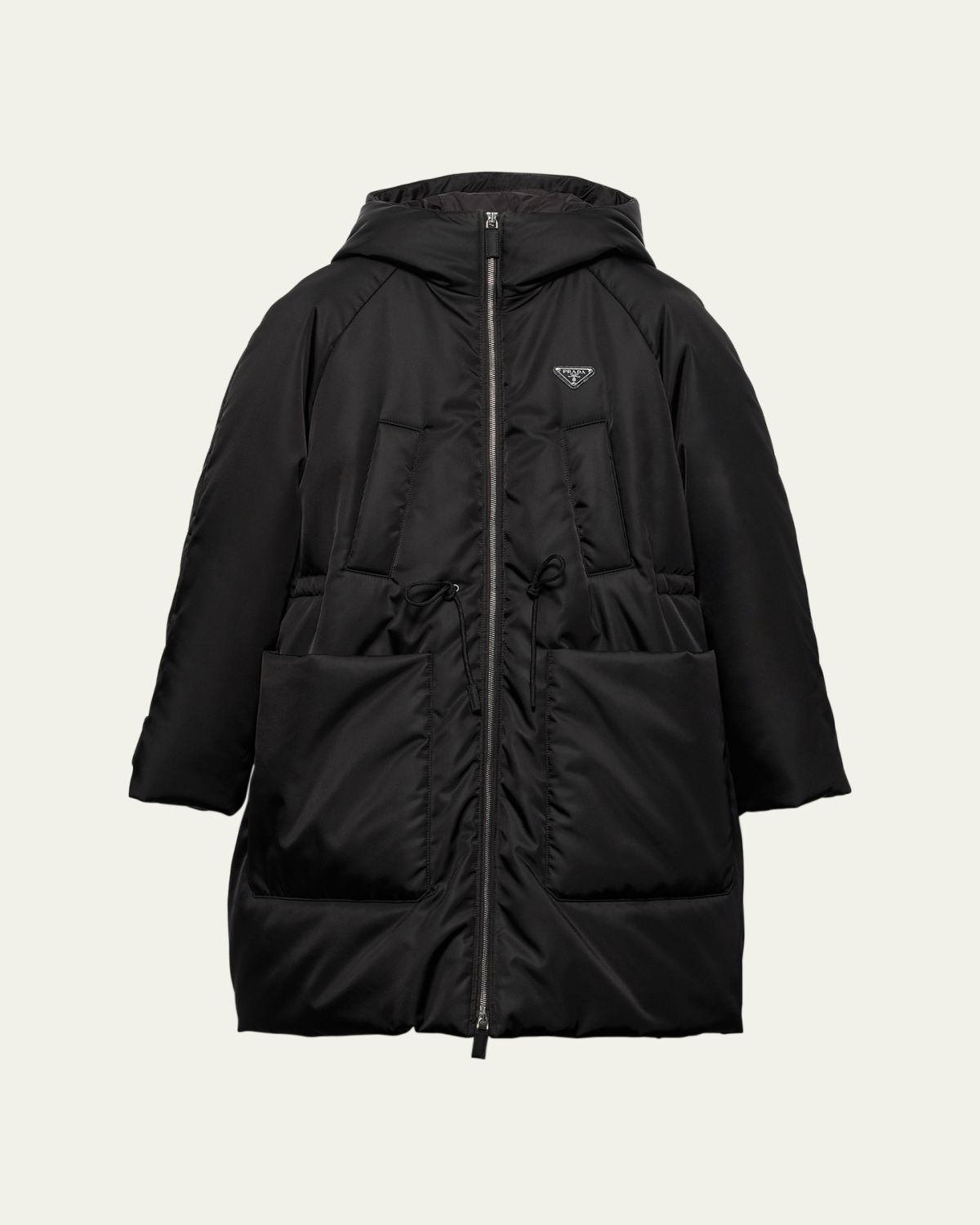 Prada Re-Nylon Hooded Down Coat | Thumbnail 5
