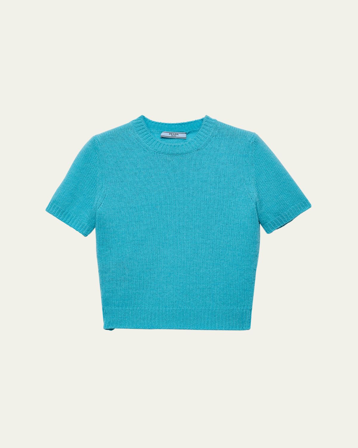Prada Short Sleeve Cashmere Sweater