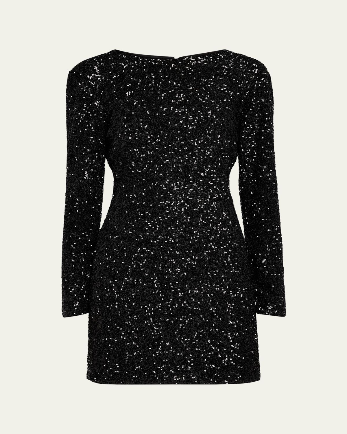 FRAME Long-Sleeve Sequined Mini Dress