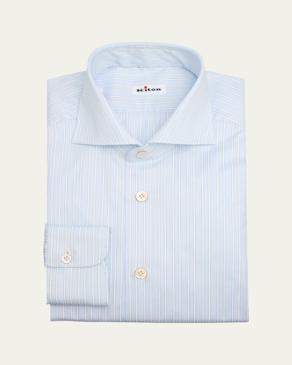 Kiton Men's Cotton Stripe Dress Shirt