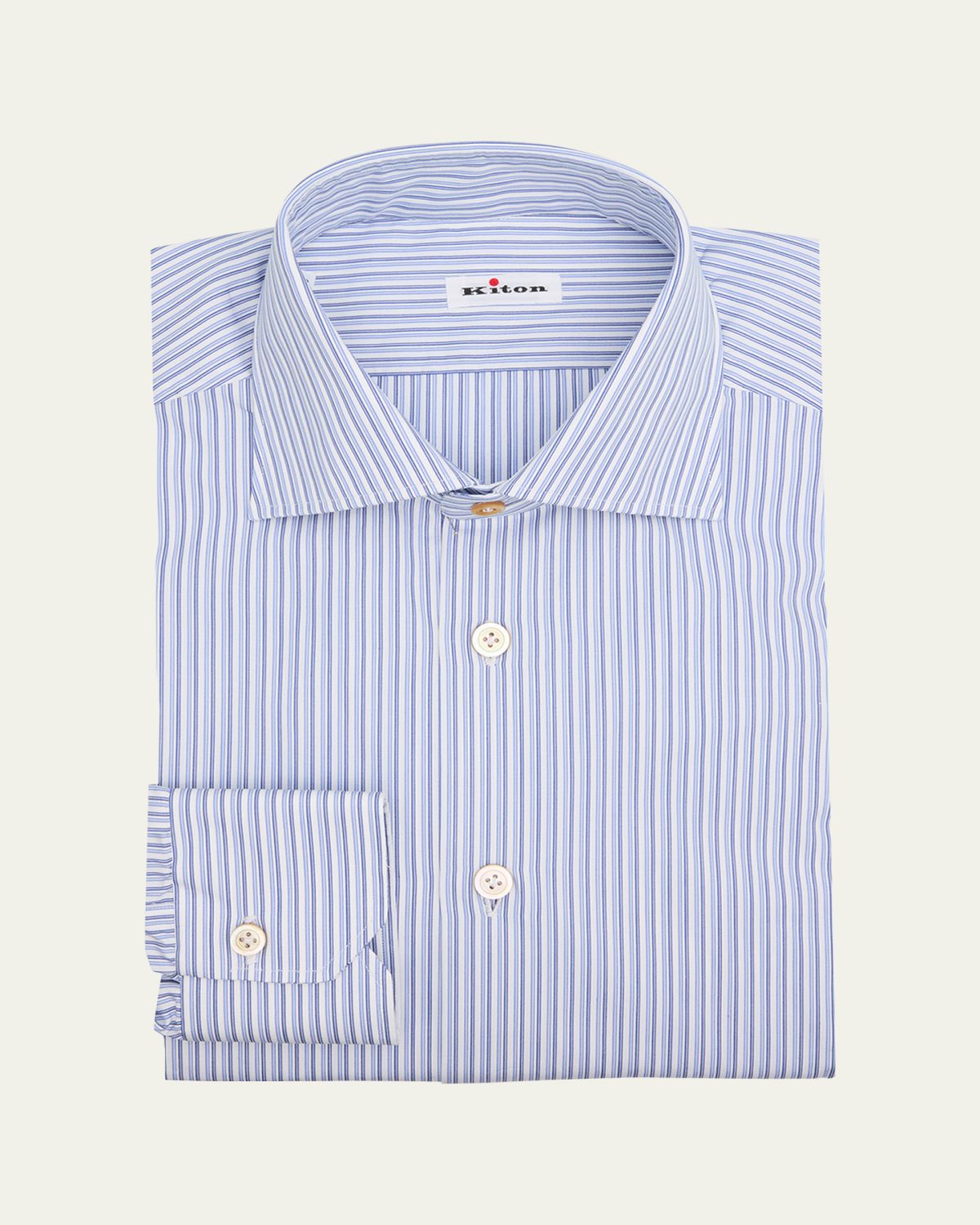 Kiton Men's Cotton Multi-Stripe Dress Shirt