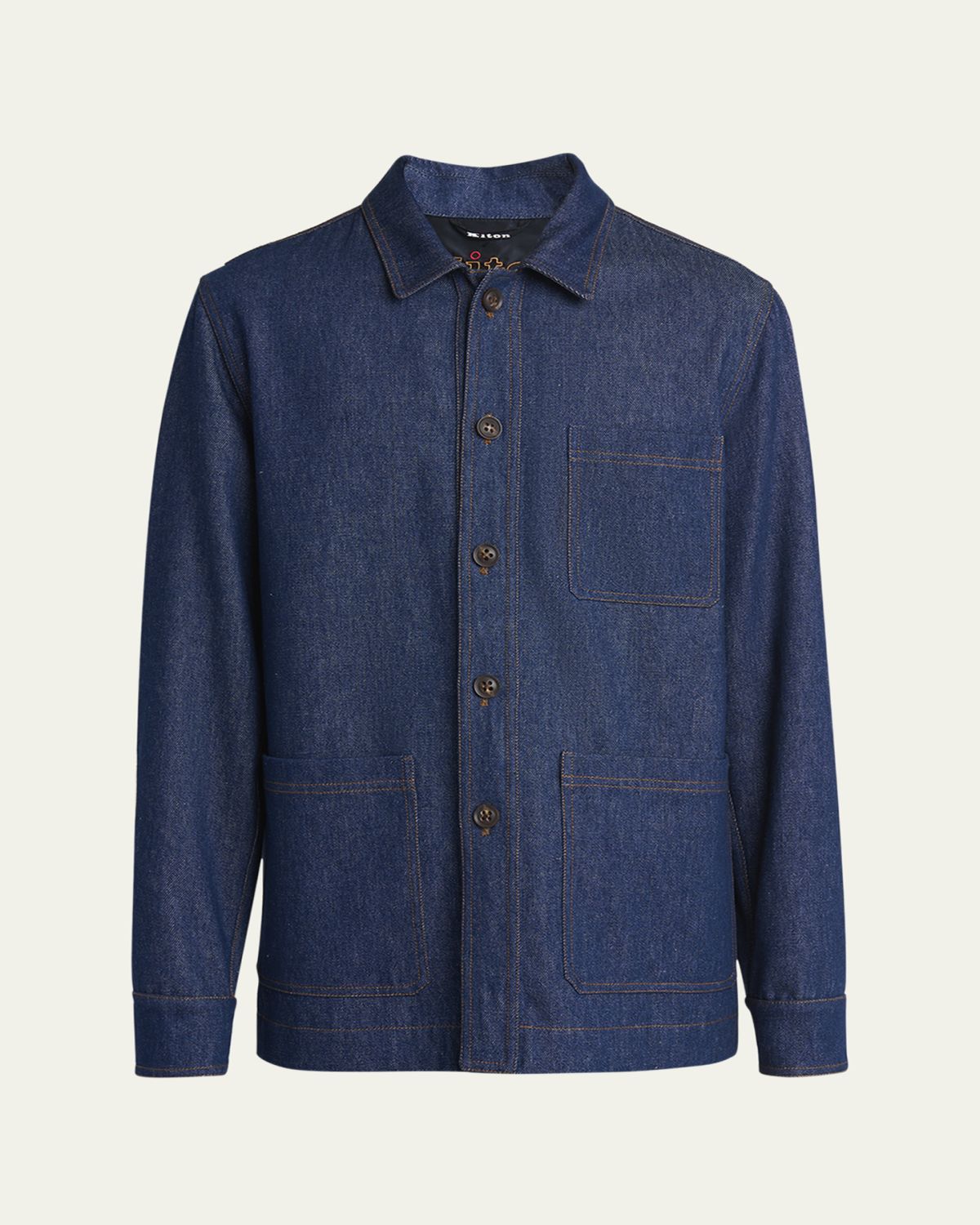 Kiton Men's Denim Workshirt