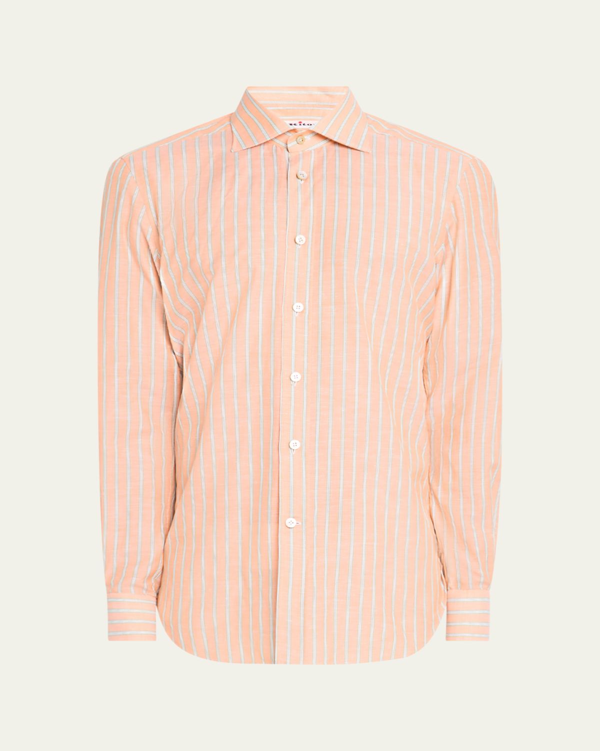 Kiton Men's Striped Sport Shirt