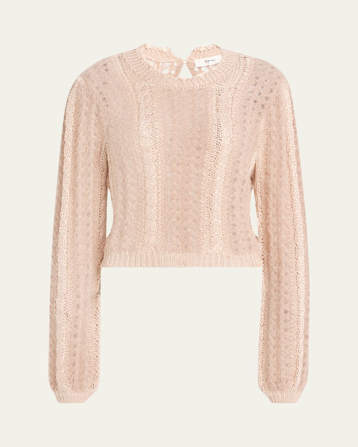 FRAME Femme Cable Mix Crewneck Sweater