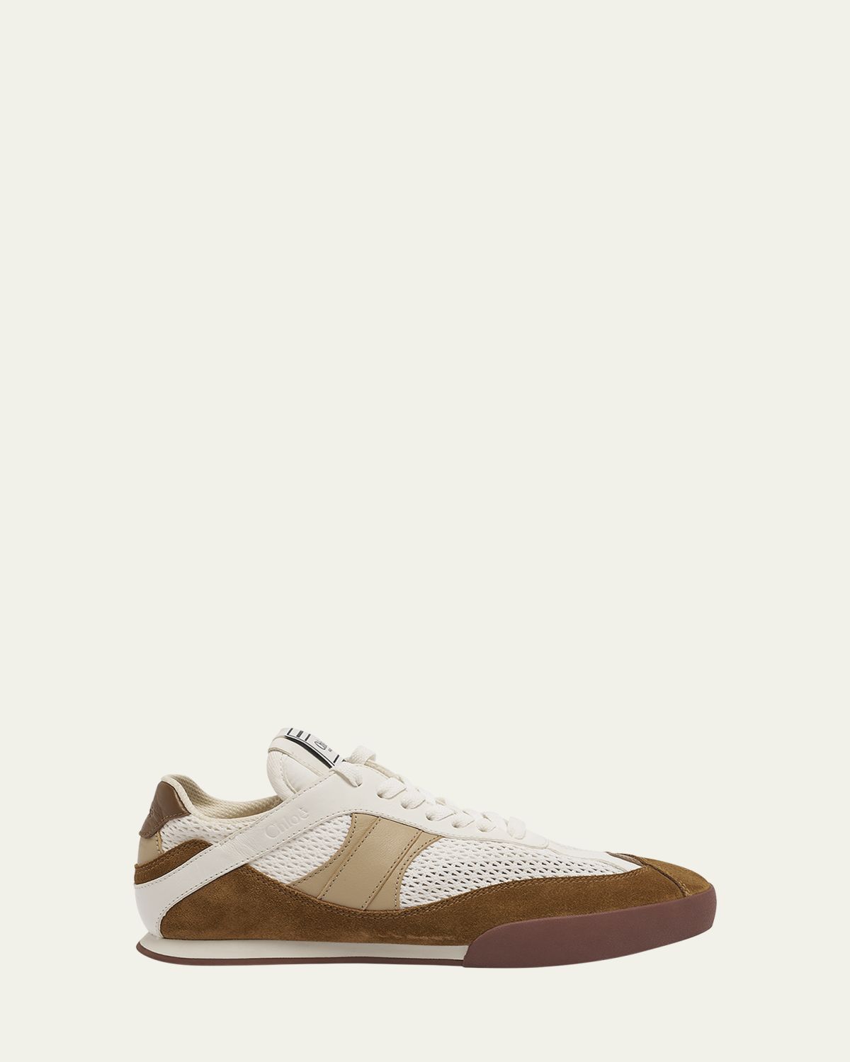 Chloe Kick Mesh and Leather Low-Top Sneakers