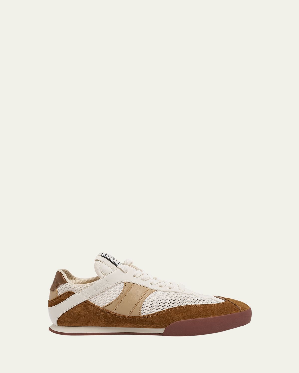 Chloe Kick Mesh and Leather Low-Top Sneakers