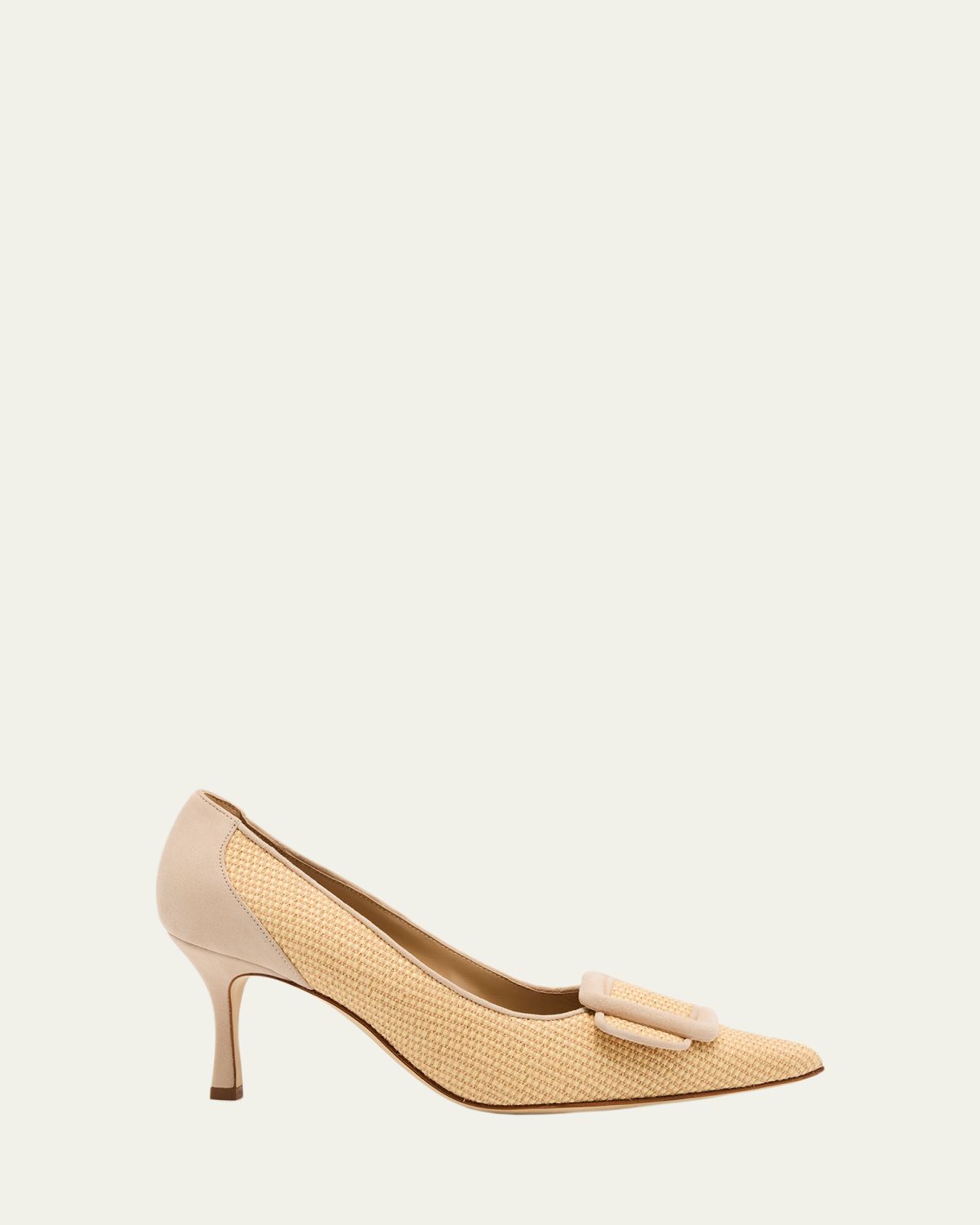 Manolo Blahnik Maysale Woven Buckle Pumps