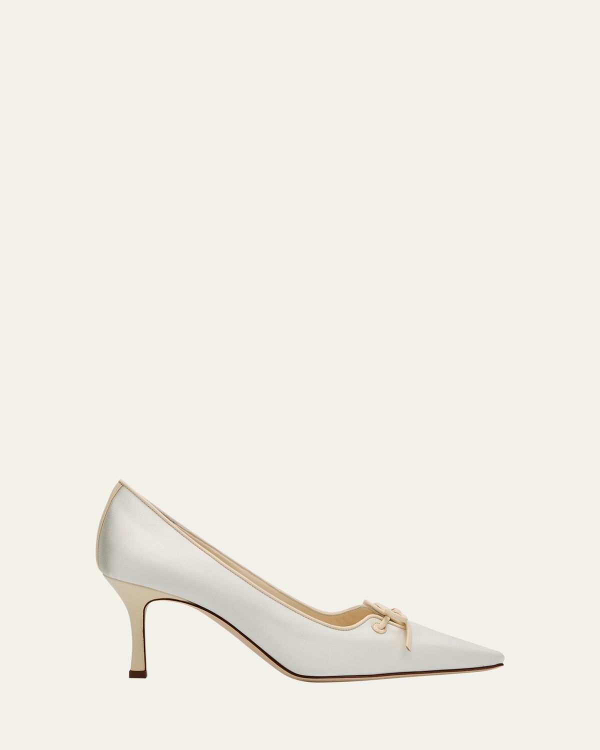 Manolo Blahnik Zaman Silk Lace-Up Pumps