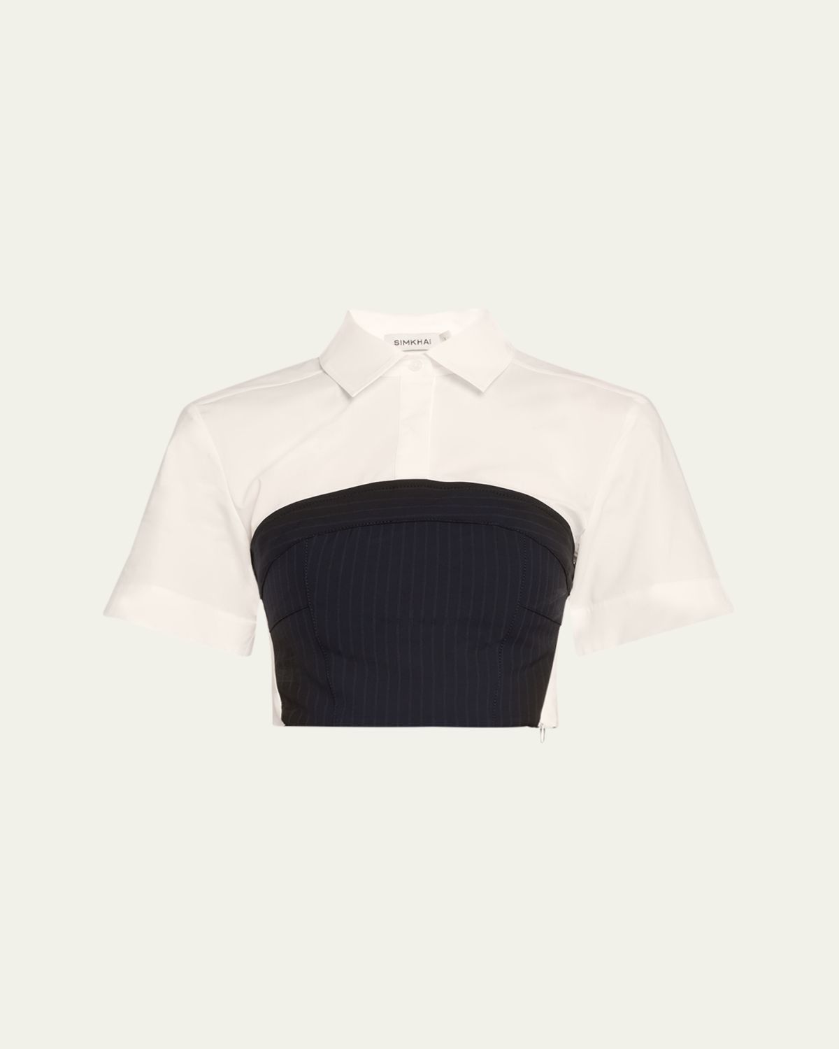 SIMKHAI Granger Short-Sleeve Combo Top - Women's Clothing