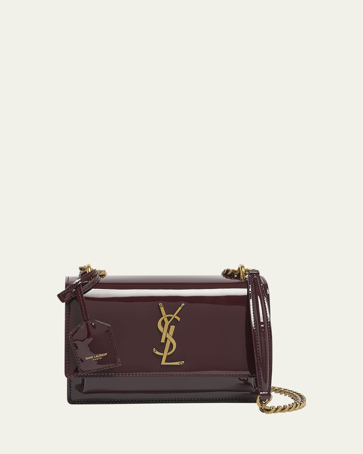 Saint Laurent Sunset Small YSL Crossbody Bag in Patent Leather