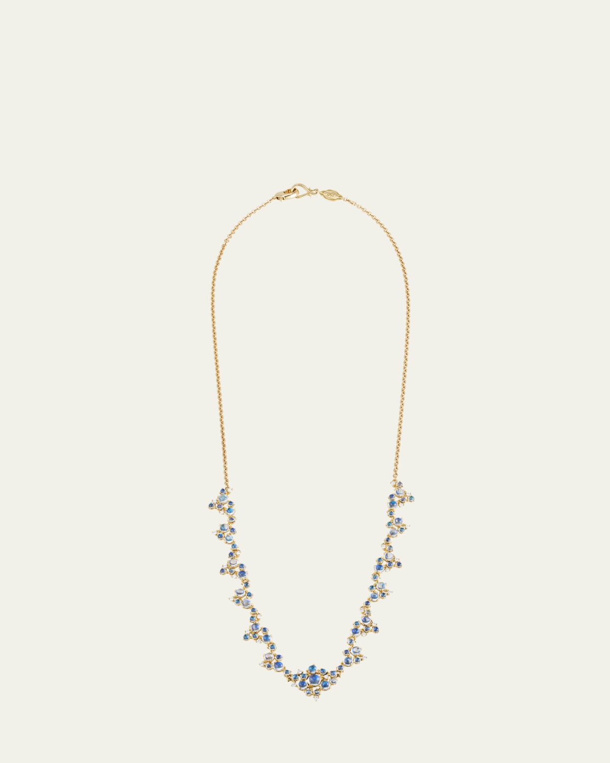 Paul Morelli 18K Yellow Gold Moonstone Bubble Cluster Necklace with Diamonds