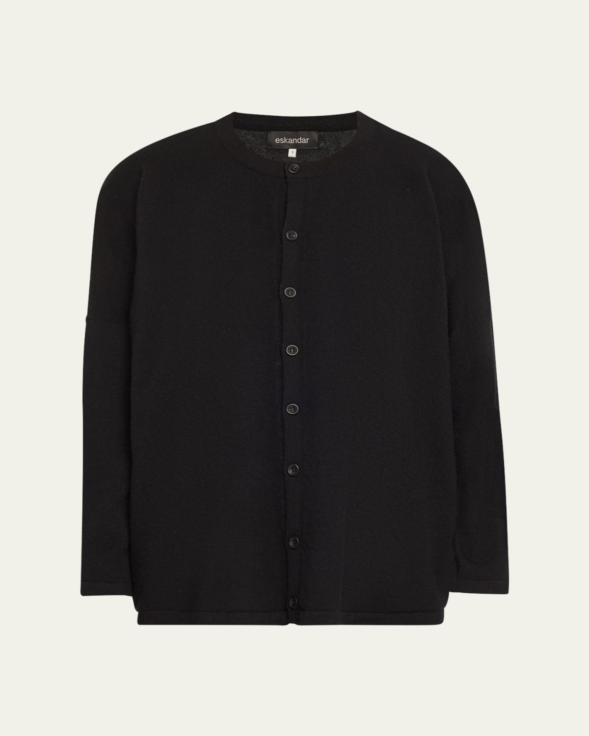 Eskandar Slim-Sleeve Cashmere Cardigan