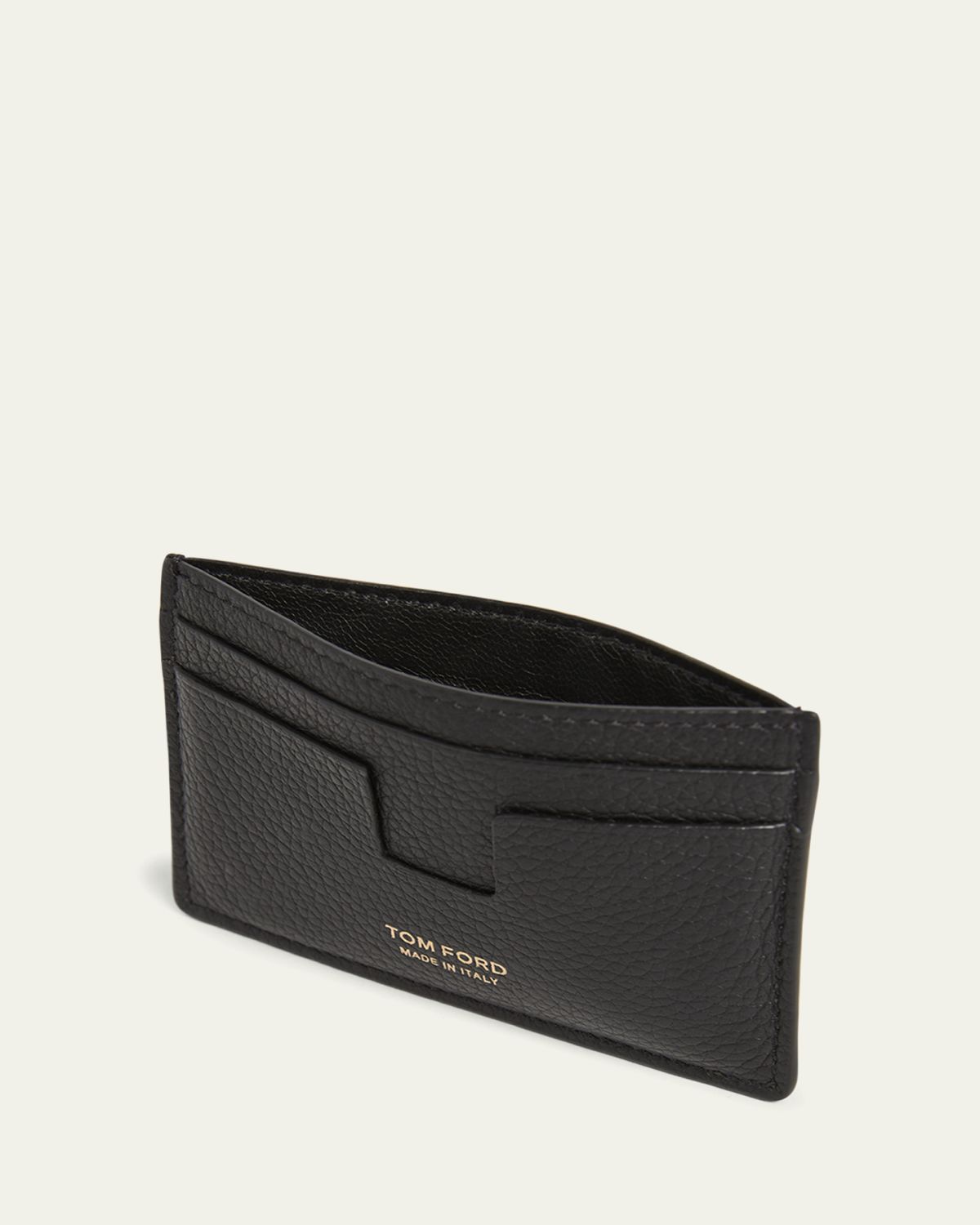 TOM FORD Men's T-Line Grained Leather Card Holder | Thumbnail 3