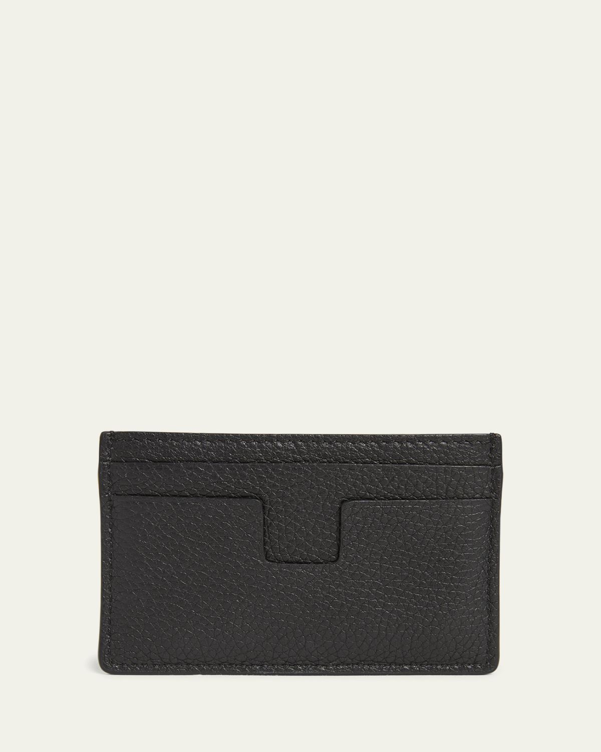 TOM FORD Men's T-Line Grained Leather Card Holder | Thumbnail 4
