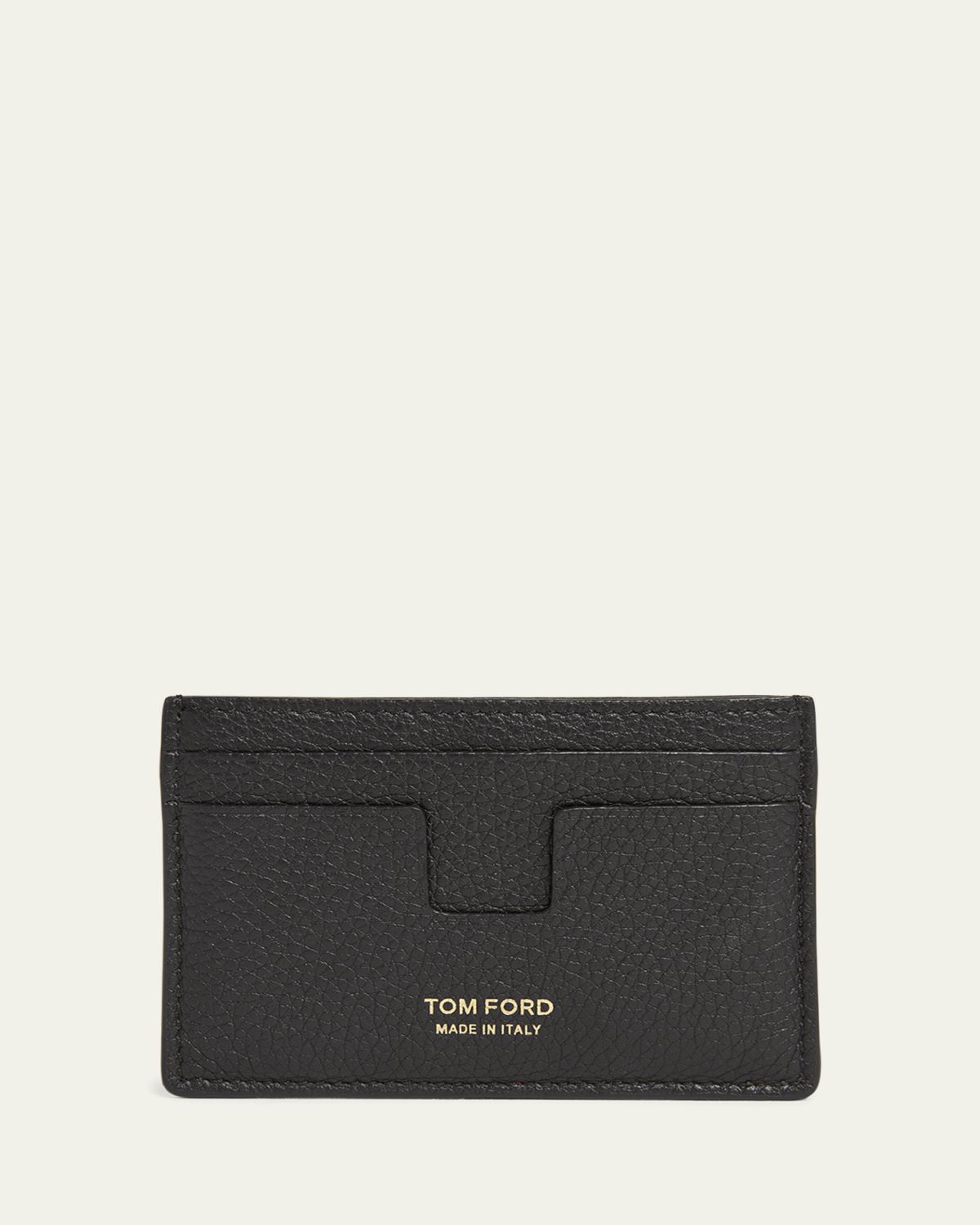 TOM FORD Men's T-Line Grained Leather Card Holder