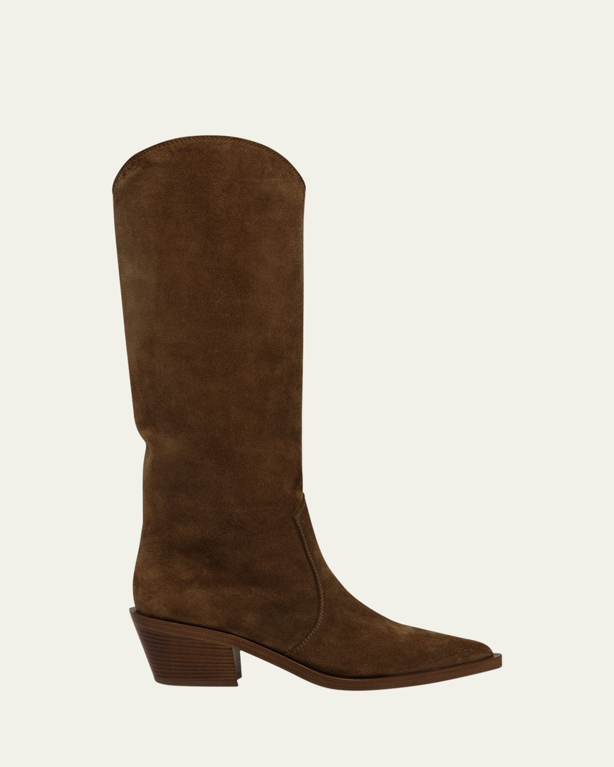 Gianvito Rossi Suede Tall Western Boots