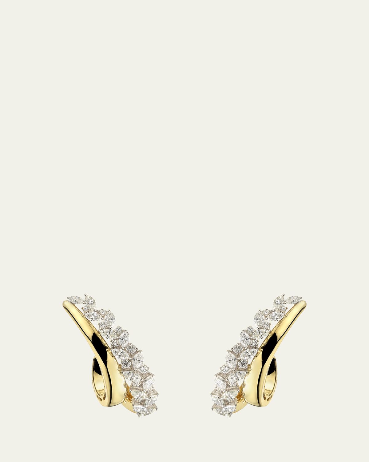 Yeprem 18K Yellow and White Gold Diamond Ear Climber