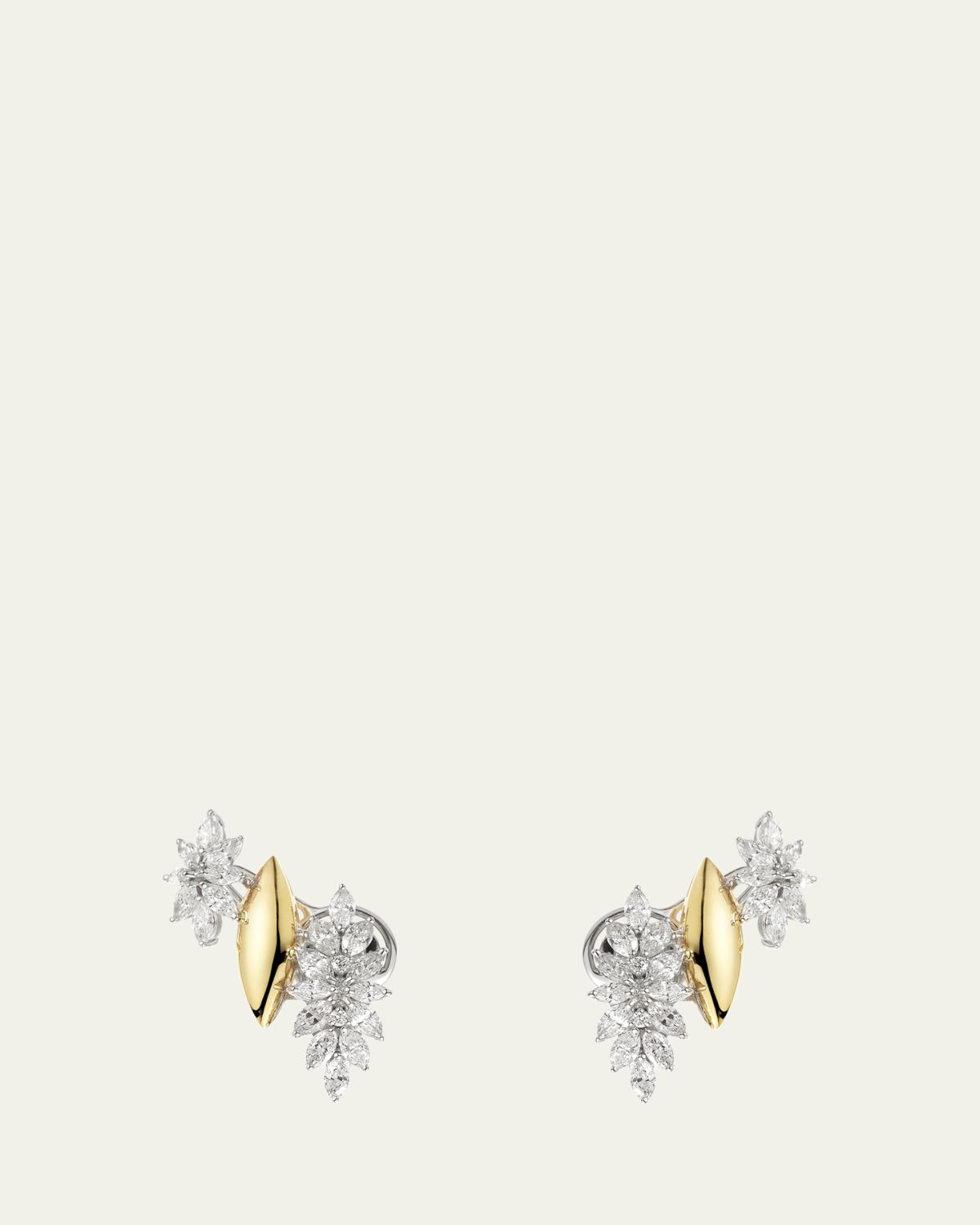 Yeprem 18K Yellow and White Gold Diamond Ear Climber