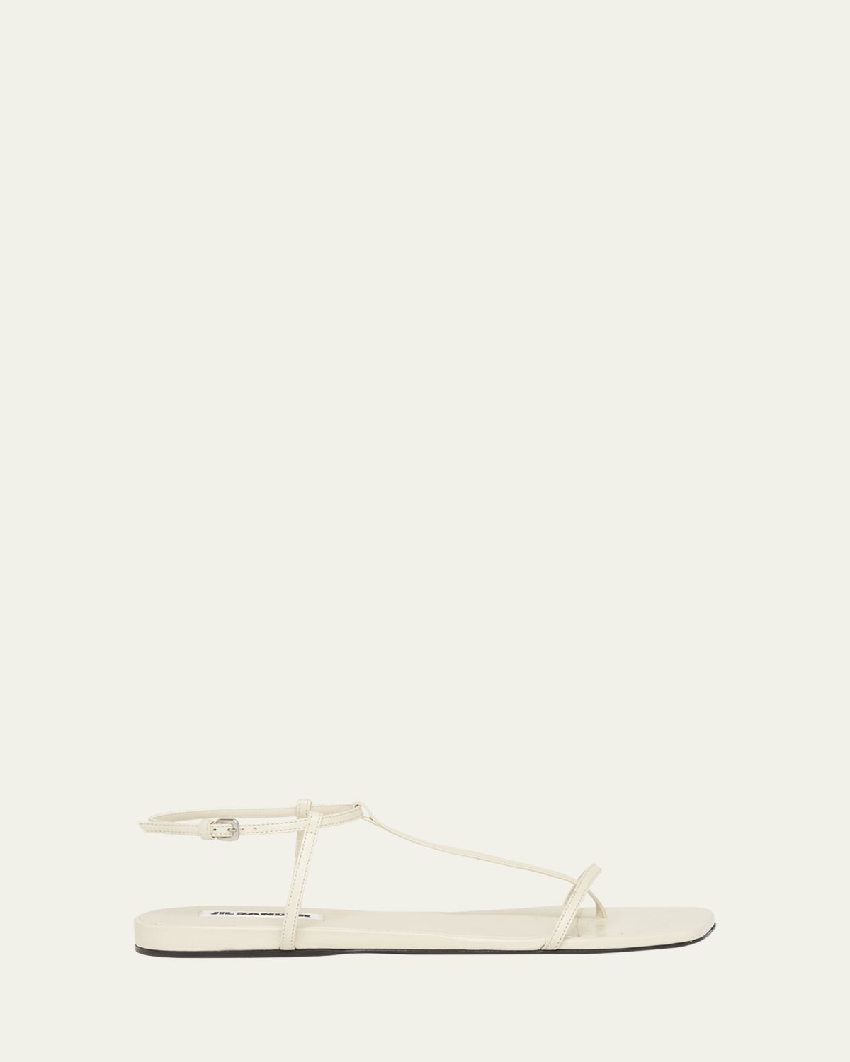 Jil Sander Leather T-Strap Sandals