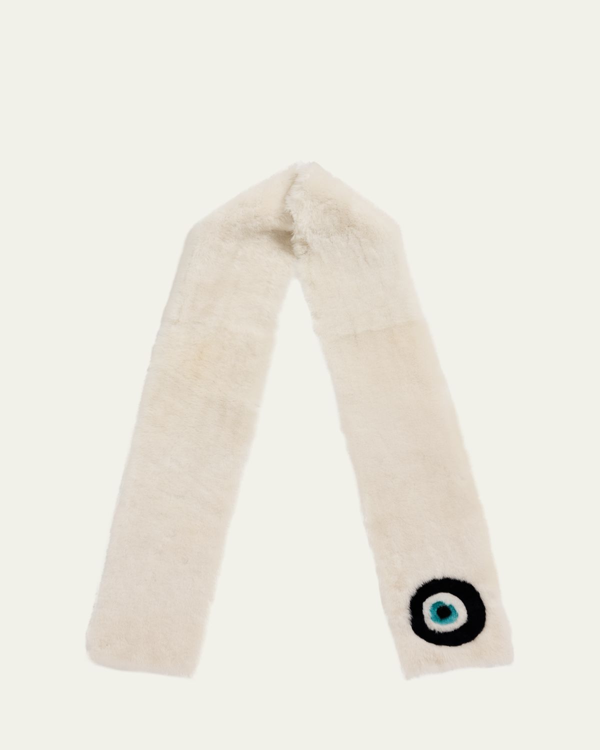Pologeorgis Evil Eye Merino Shearling Scarf
