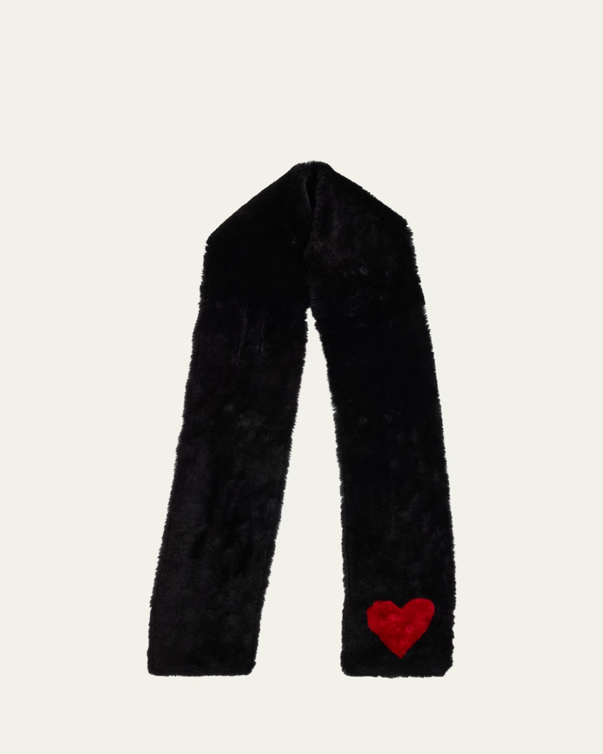 Pologeorgis Heart Lamb Shearling Scarf