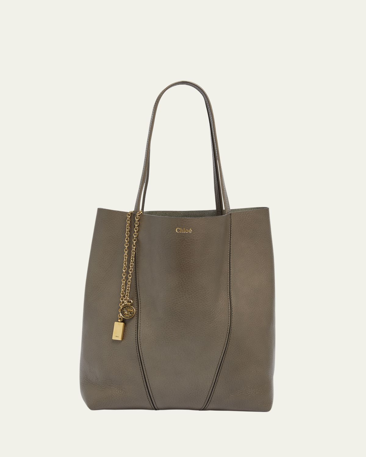 Chloe Spin Medium Tote Bag in Leather | Thumbnail 10 Chloe Spin Medium Tote Bag in Leather | Thumbnail 10