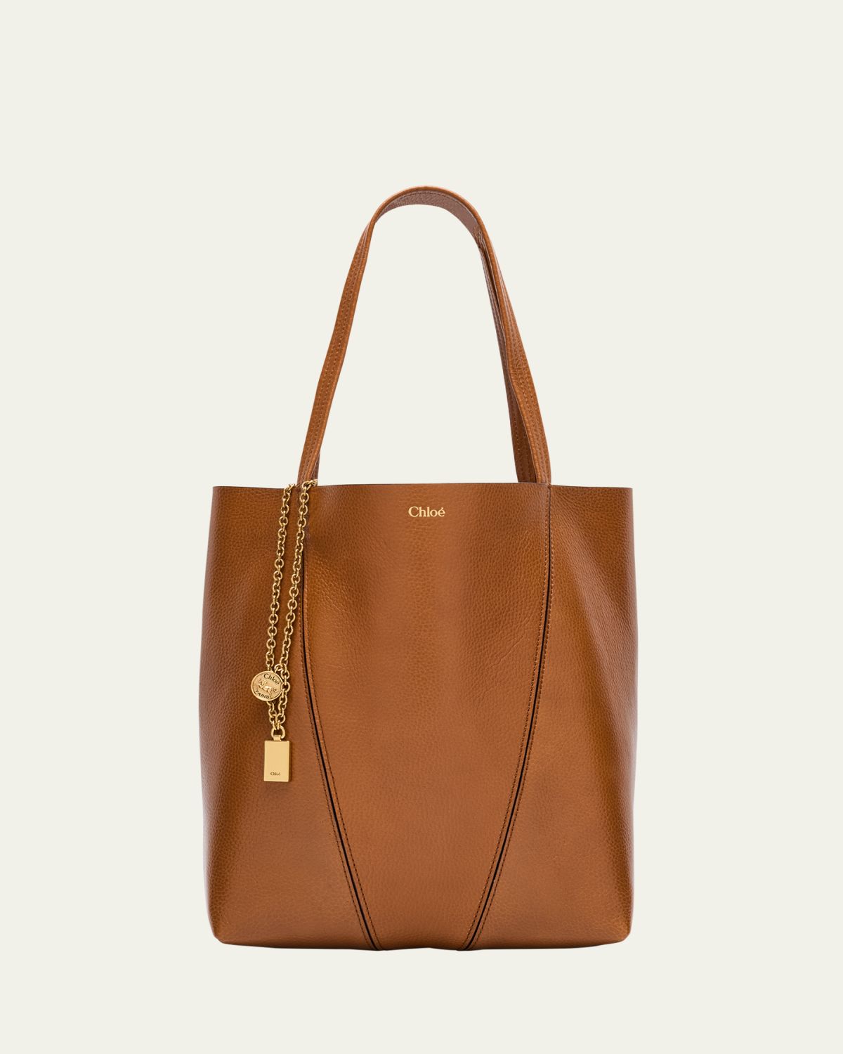 Chloe Spin Medium Tote Bag in Leather | Thumbnail 6 Chloe Spin Medium Tote Bag in Leather | Thumbnail 6