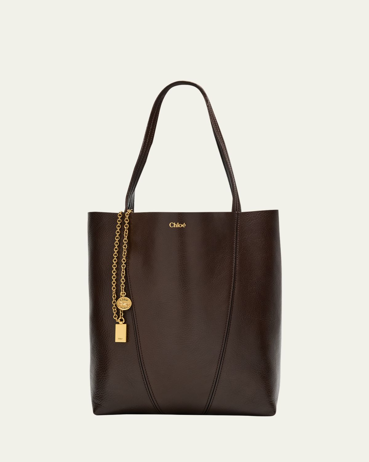 Chloe Spin Medium Tote Bag in Leather | Thumbnail 6 Chloe Spin Medium Tote Bag in Leather | Thumbnail 6