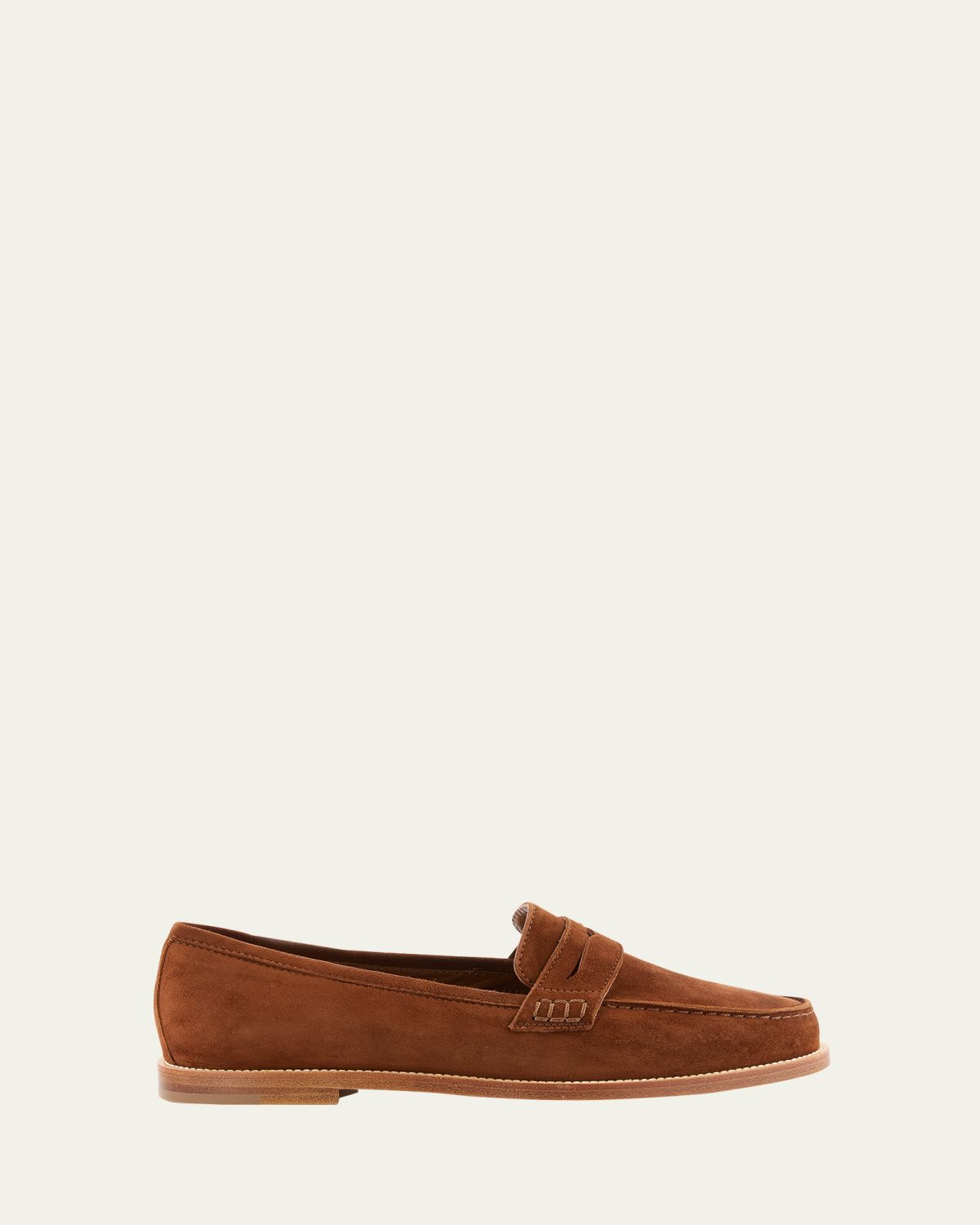 Manolo Blahnik Perrita Classic Suede Penny Loafers