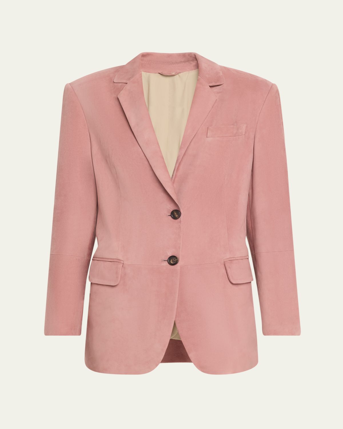 Brunello Cucinelli Suede Single-Breasted Blazer