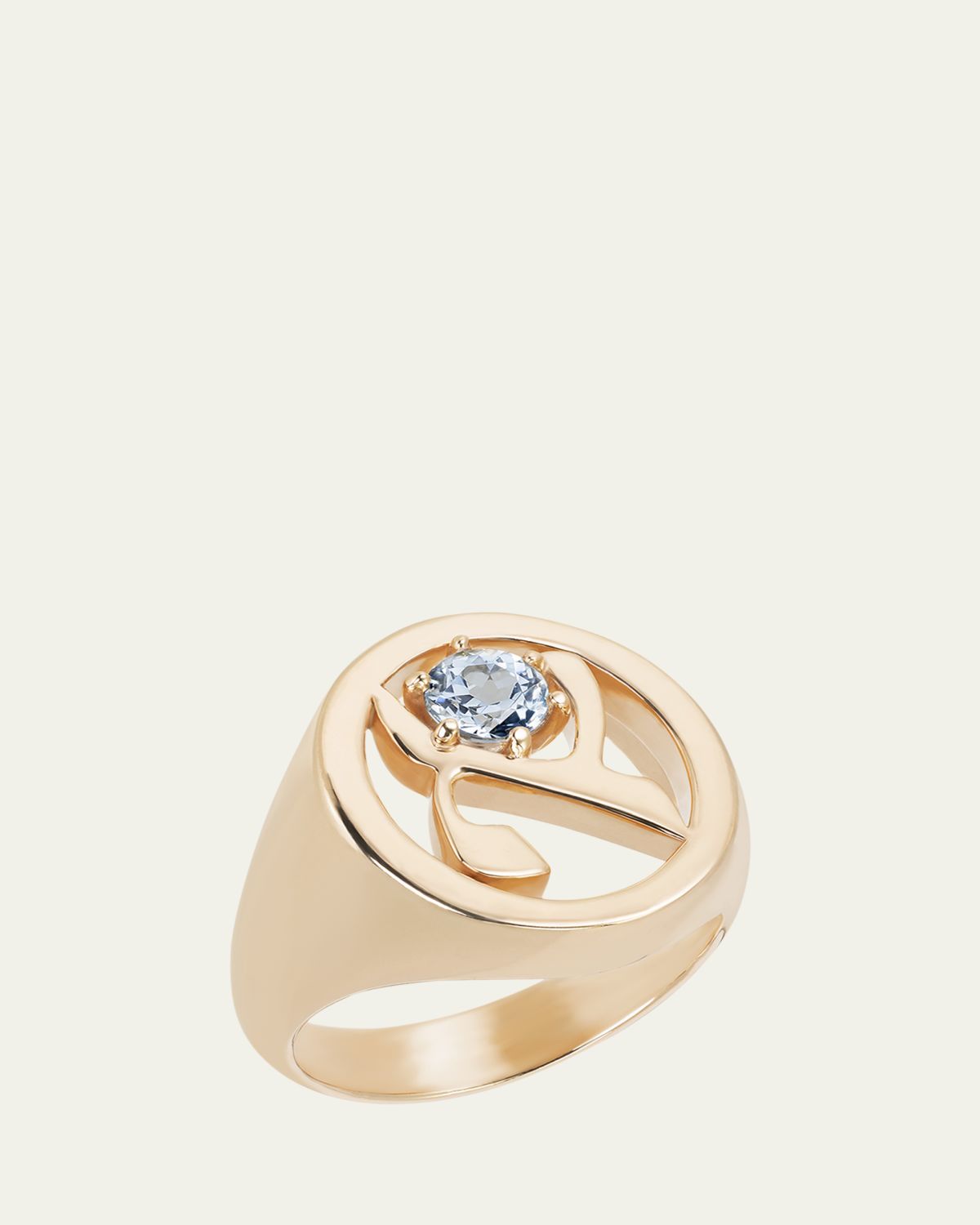 Procaccia Jewelry 18K Gold Hebrew ALEF Initial Signet Ring | Thumbnail 5 Procaccia Jewelry 18K Gold Hebrew ALEF Initial Signet Ring | Thumbnail 5