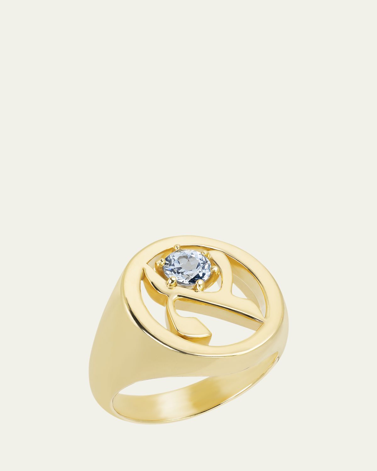 Procaccia Jewelry 18K Gold Hebrew ALEF Initial Signet Ring | Thumbnail 5 Procaccia Jewelry 18K Gold Hebrew ALEF Initial Signet Ring | Thumbnail 5