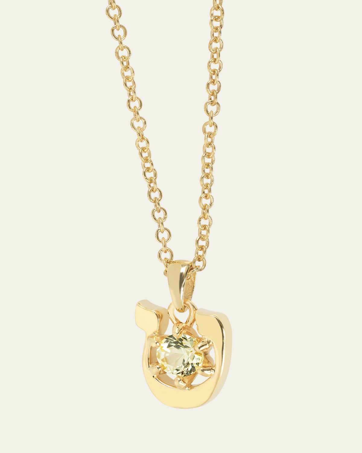 Procaccia Jewelry 18K Gold Hebrew TET Initial Necklace
