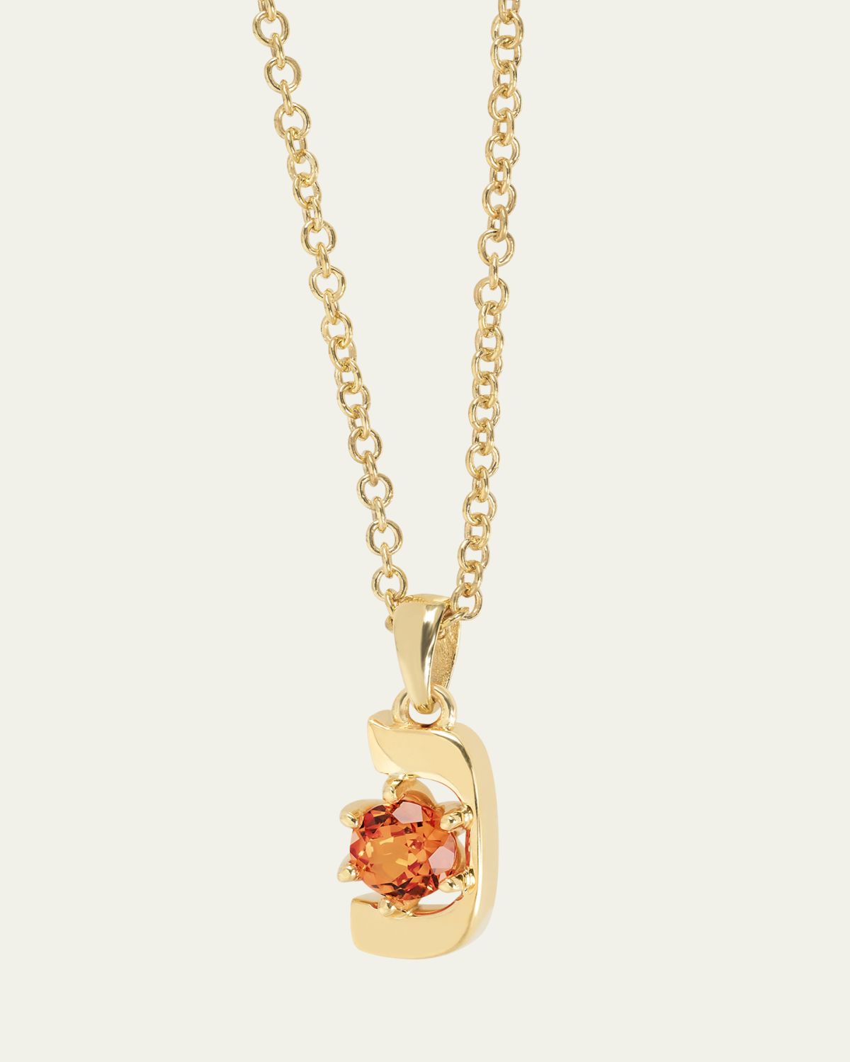 Procaccia Jewelry 18K Gold Hebrew NUN Initial Necklace