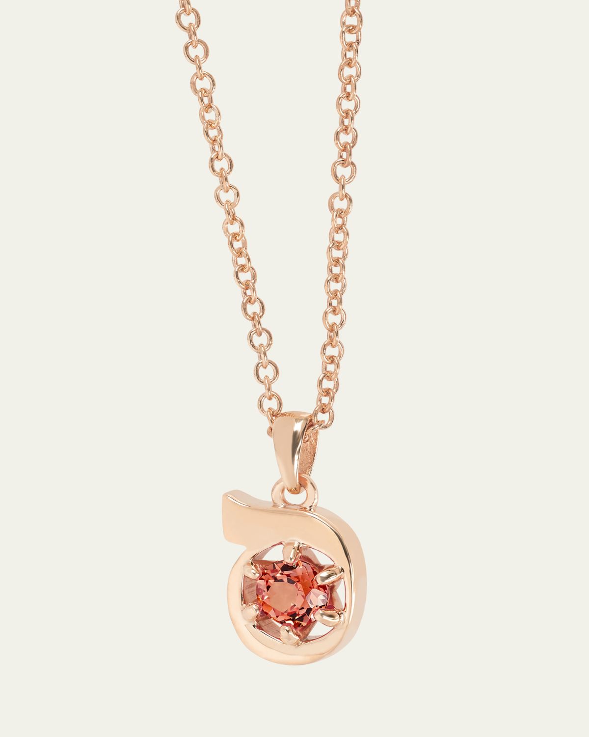 Procaccia Jewelry 18K Gold Hebrew SAMECH Initial Necklace | Thumbnail 5