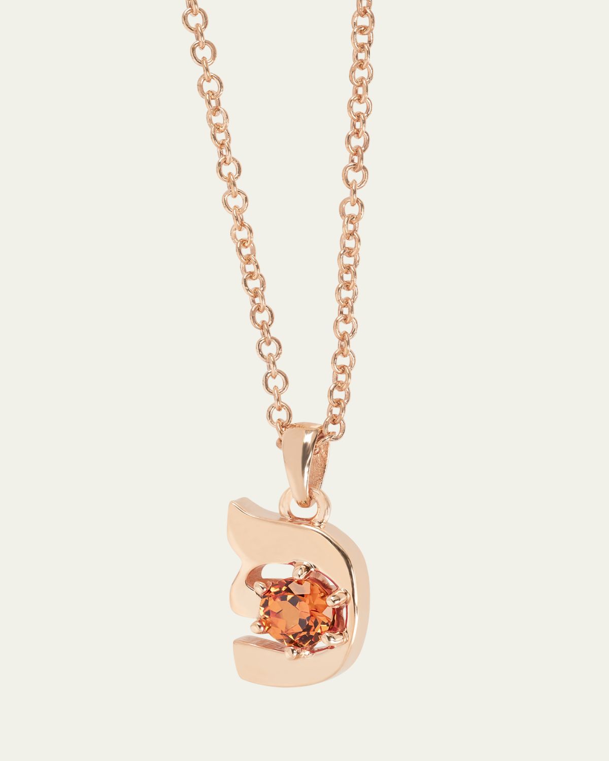 Procaccia Jewelry 18K Gold Hebrew PEH Initial Necklace | Thumbnail 5