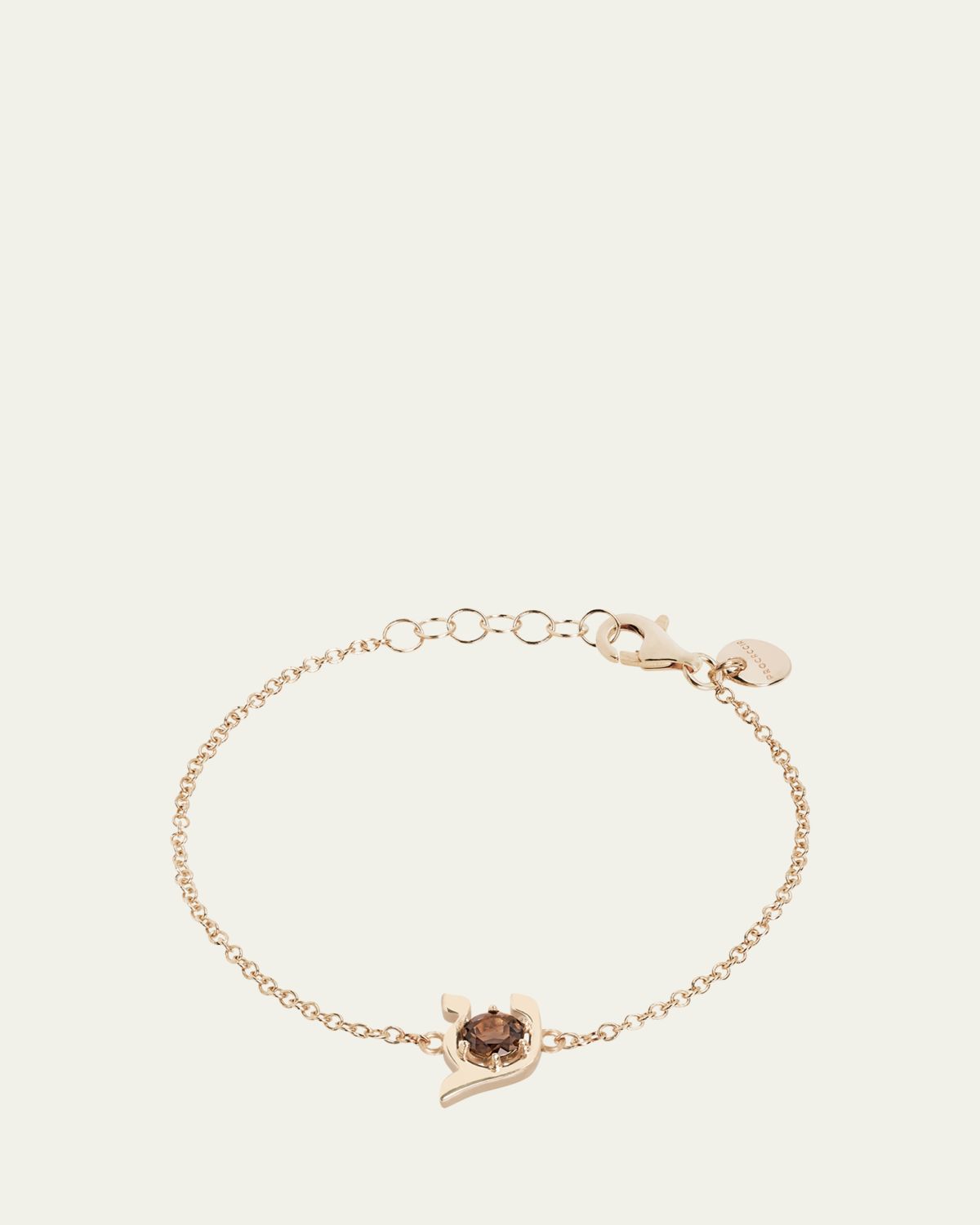 Procaccia Jewelry 18K Gold Hebrew AYN Initial Bracelet | Thumbnail 4 Procaccia Jewelry 18K Gold Hebrew AYN Initial Bracelet | Thumbnail 4
