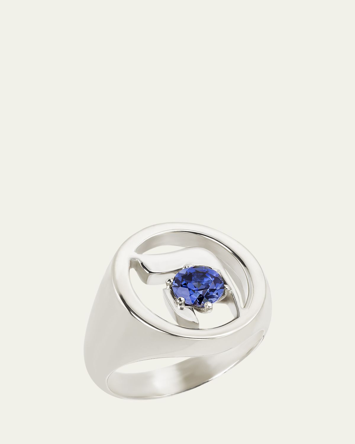 Procaccia Jewelry 18K Gold Hebrew HEI Initial Signet Ring | Thumbnail 5
