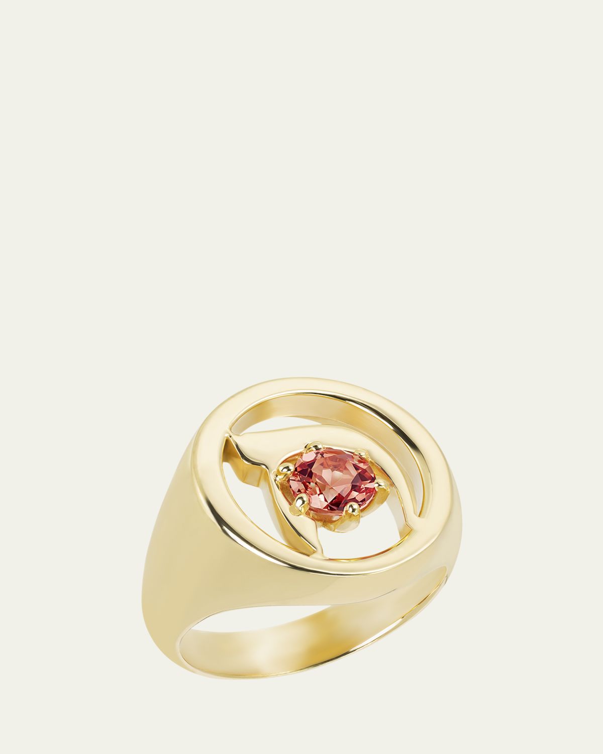 Procaccia Jewelry 18K Gold Hebrew KHET Initial Signet Ring | Thumbnail 5 Procaccia Jewelry 18K Gold Hebrew KHET Initial Signet Ring | Thumbnail 5
