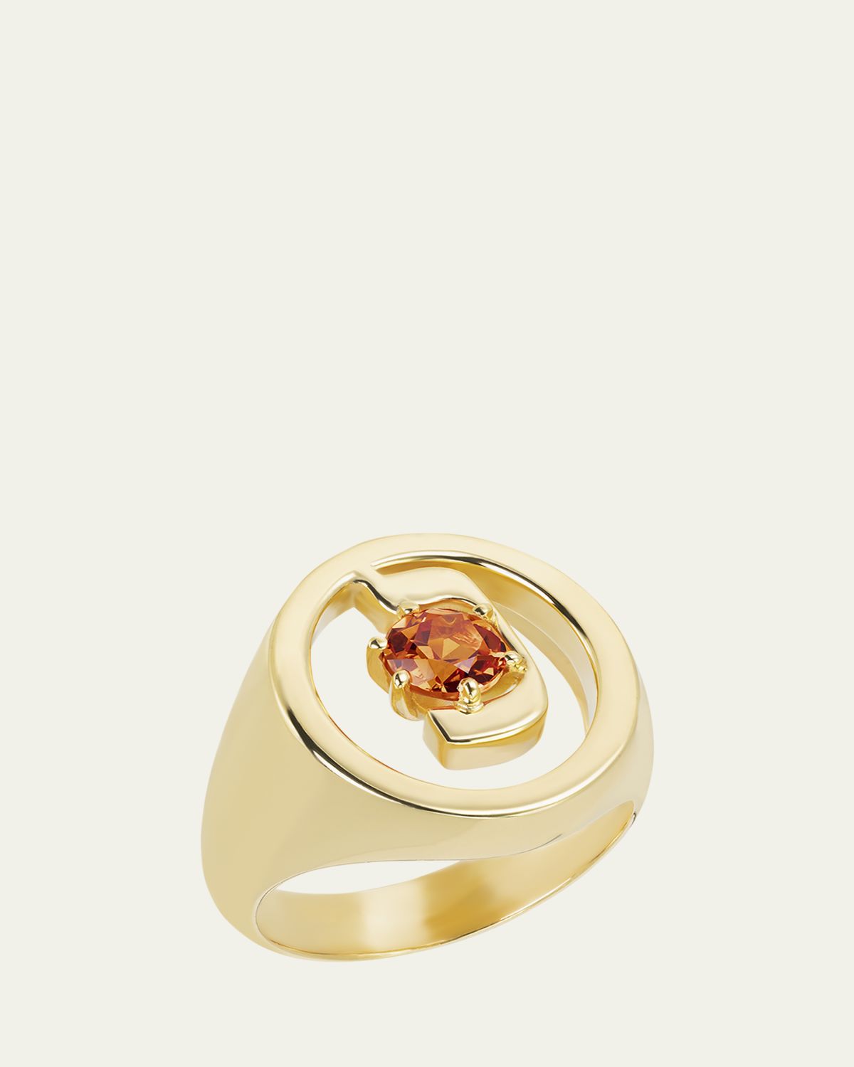 Procaccia Jewelry 18K Gold Hebrew NUN Initial Signet Ring | Thumbnail 5 Procaccia Jewelry 18K Gold Hebrew NUN Initial Signet Ring | Thumbnail 5