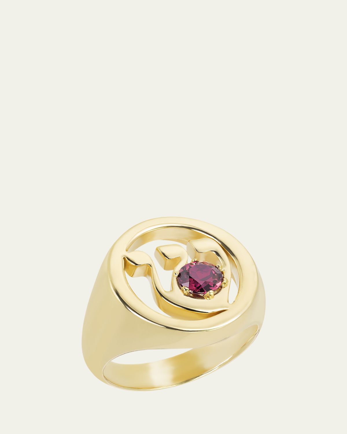 Procaccia Jewelry 18K Gold Hebrew SHIN Initial Signet Ring | Thumbnail 5 Procaccia Jewelry 18K Gold Hebrew SHIN Initial Signet Ring | Thumbnail 5