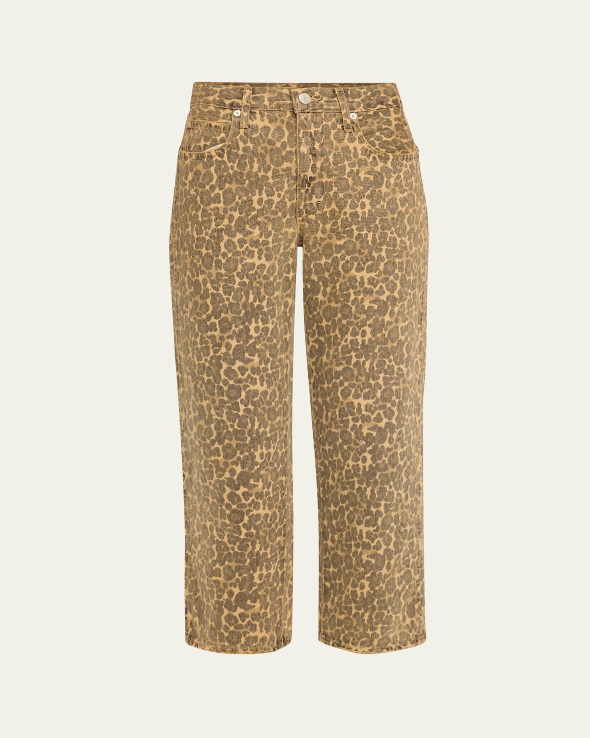 AMO Denim Billie Cropped Leopard Jeans