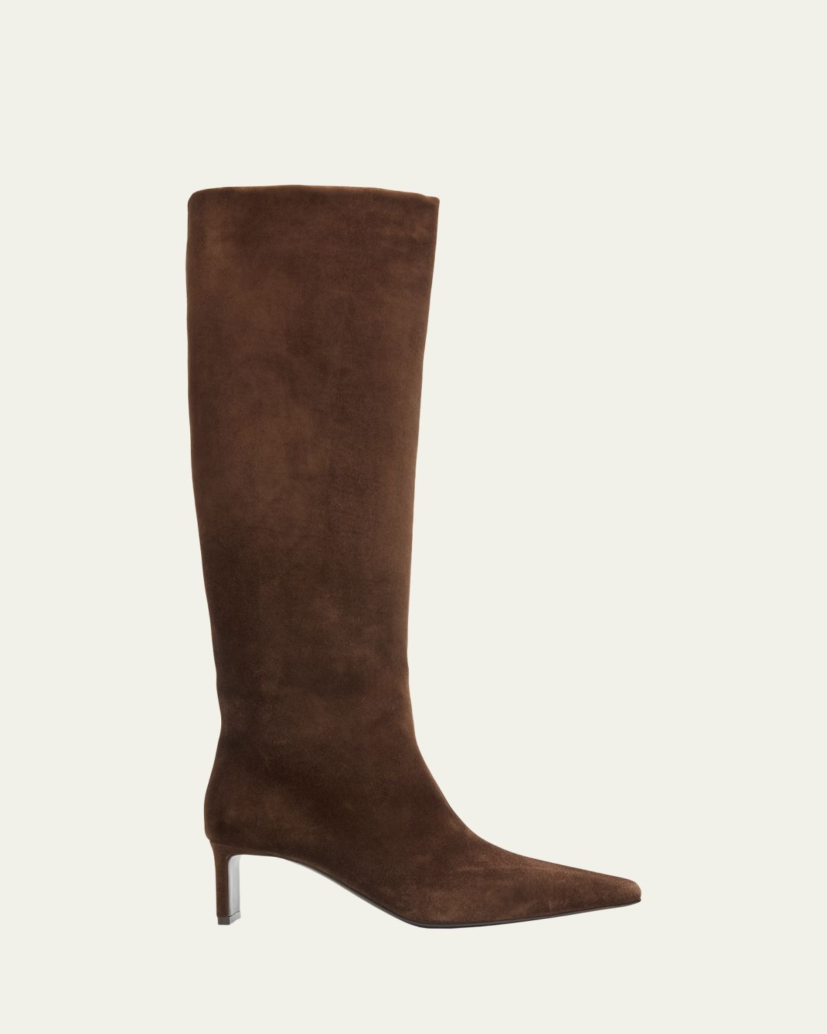 Khaite Ona Suede Stiletto Knee Boots