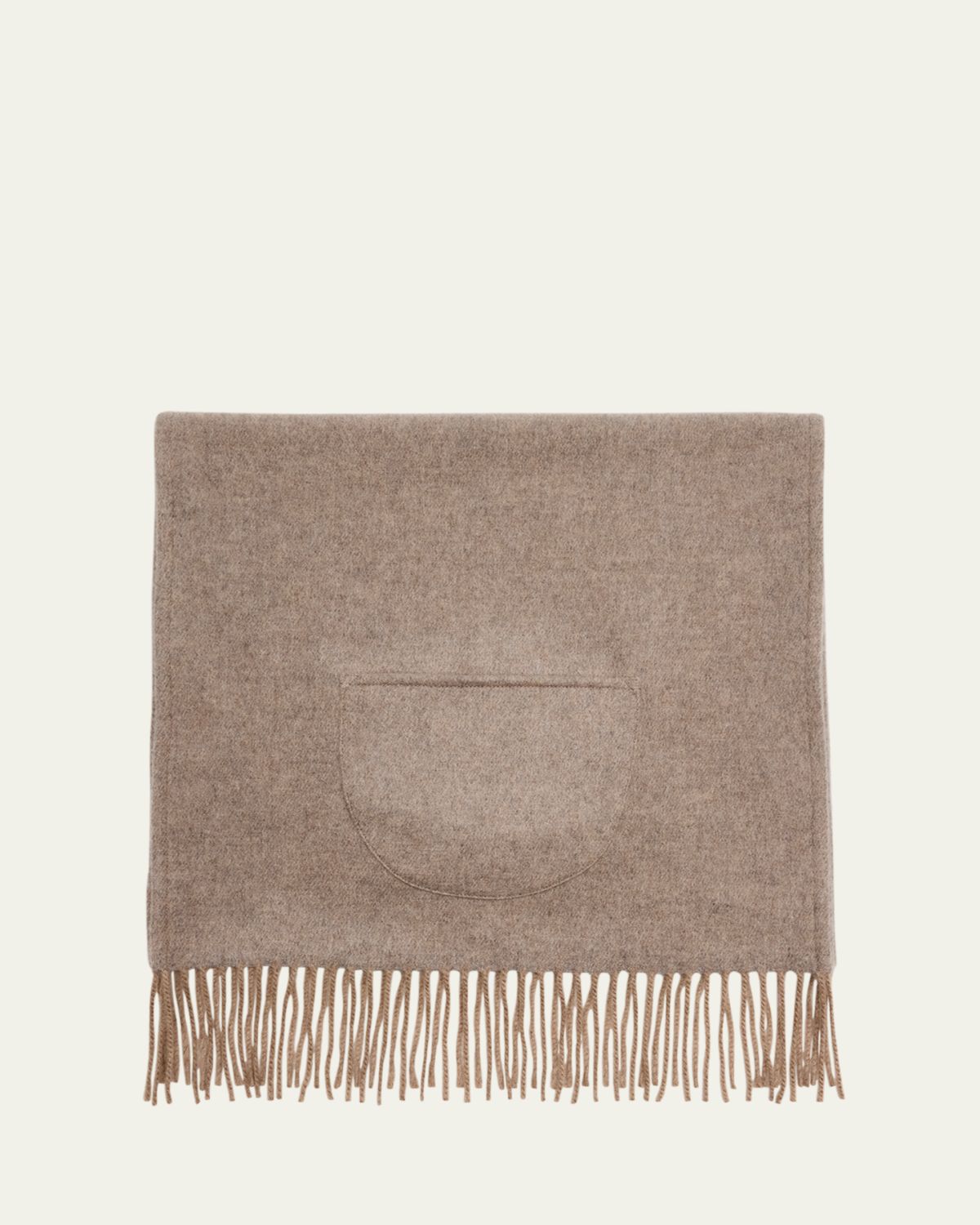 Alonpi Cashmere Fringe Trim Pocket Scarf