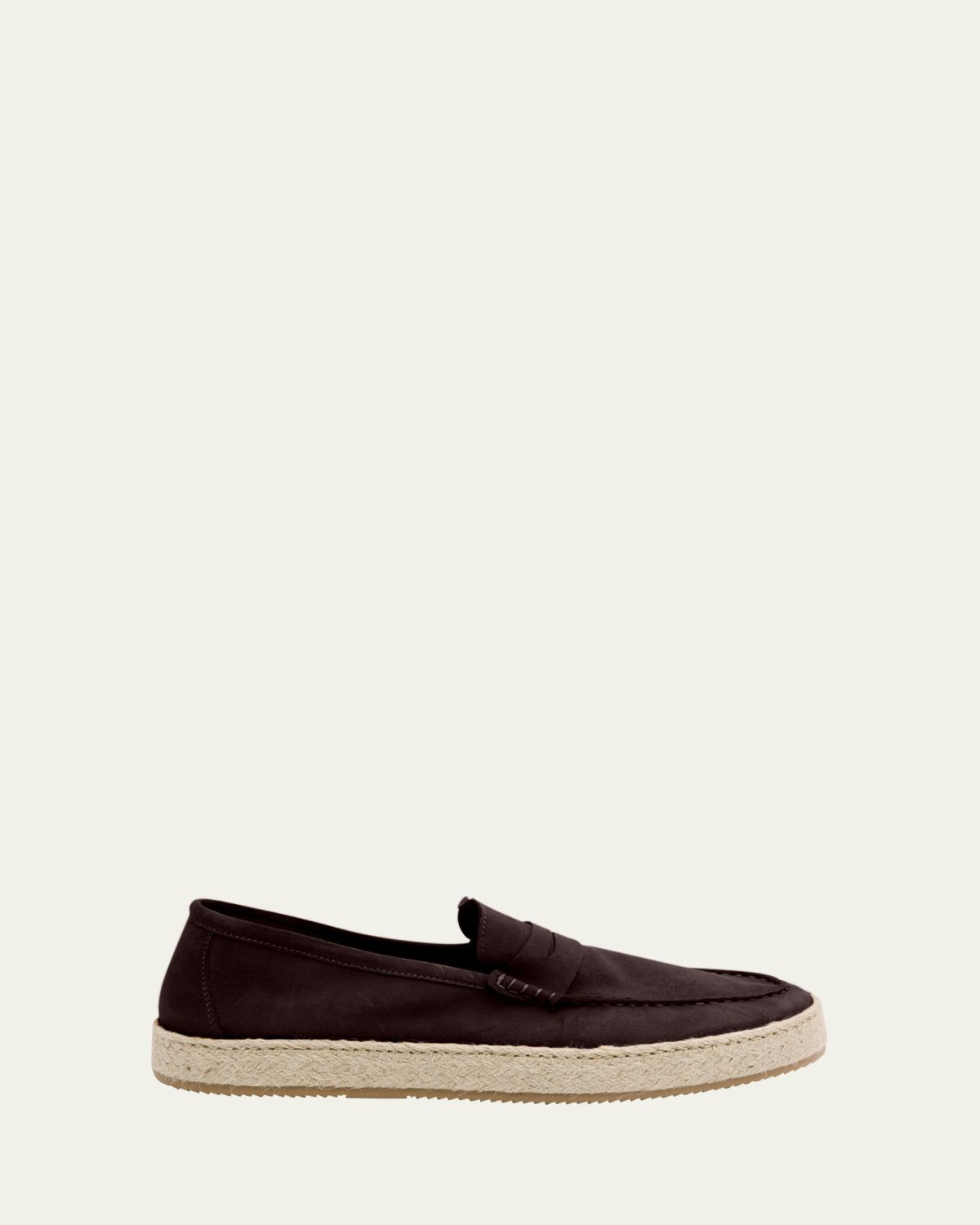 Ron White Men's Dylan Weatherproof Suede and Raffia Slip-On Sneakers
