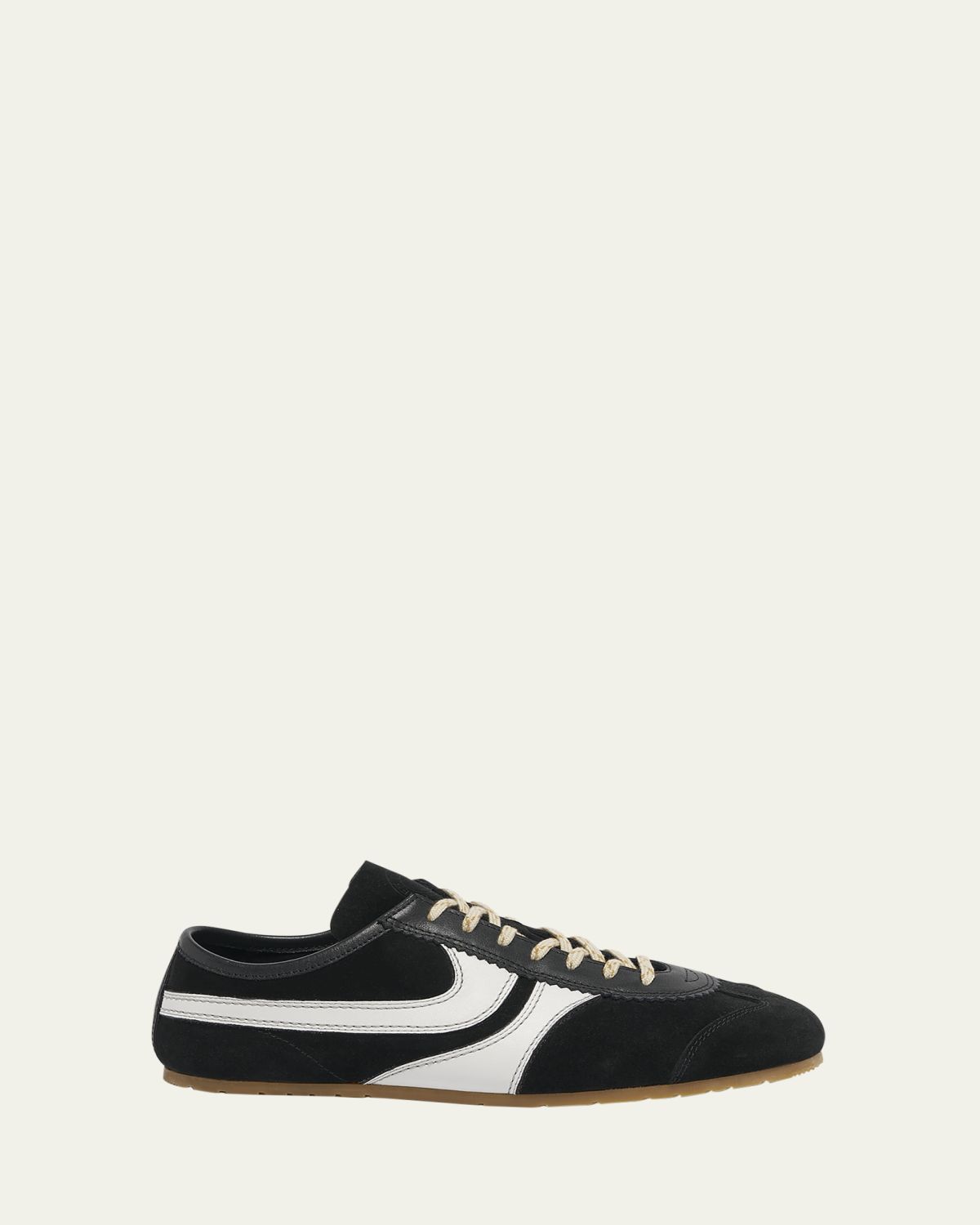 Dries Van Noten Men's Suede and Leather Trainer Sneakers